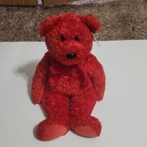 Ty Beanie Buddy Red Bear Sizzle